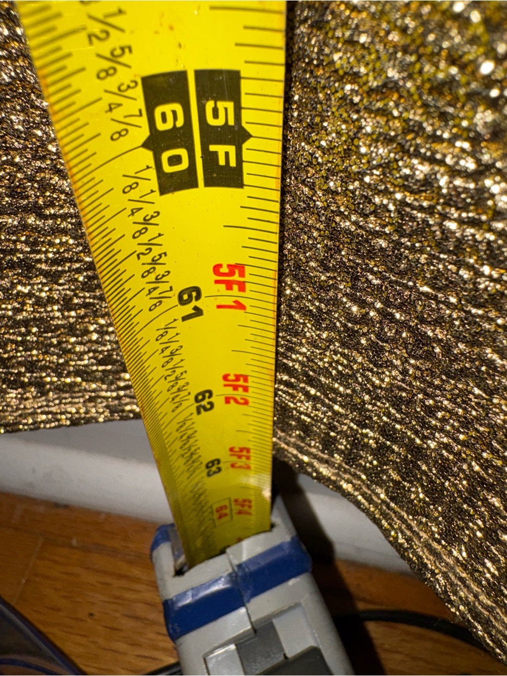 David Meister One-Shoulder Shimmering Gold Evening Gown - Picture 9 of 12